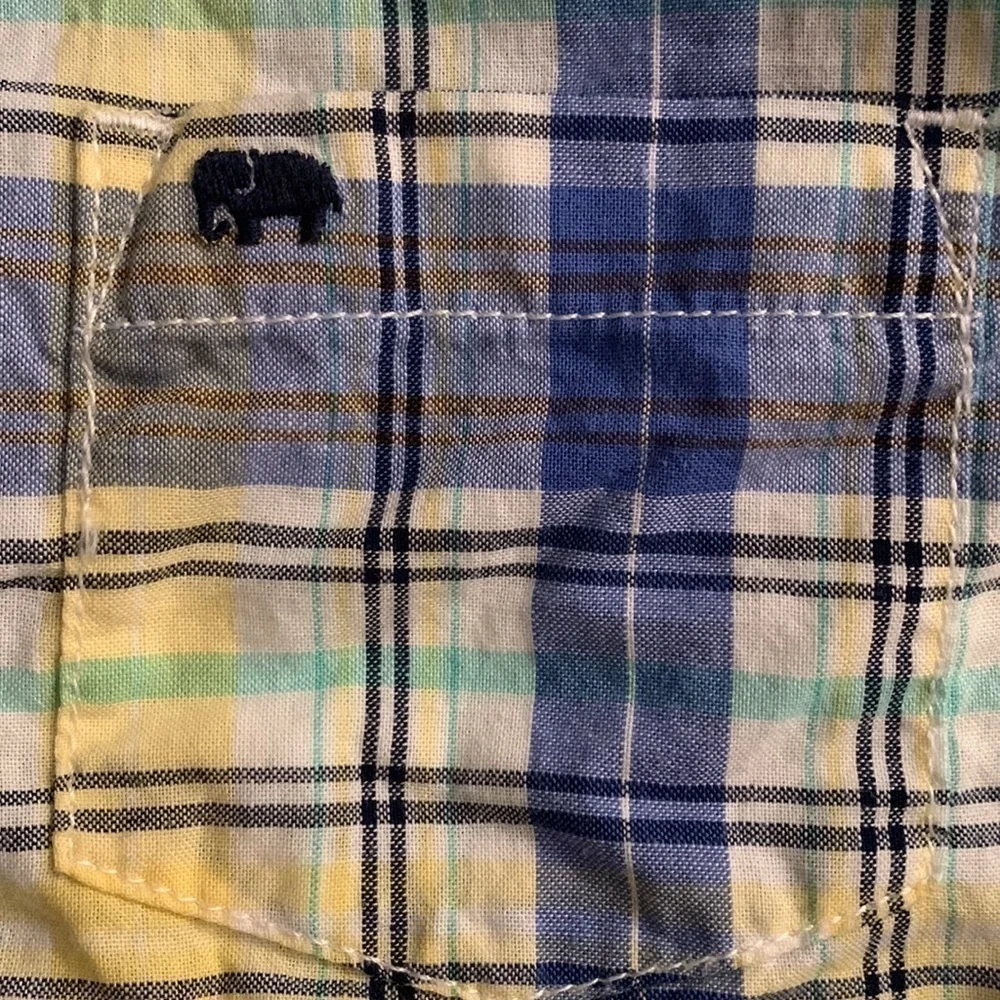 Boy’s Carter Blue & Yellow Button Down Shirt